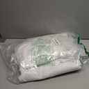 Amazon Basics Brushed Microfiber 3 Piece Duvet Cover Set, Full/Queen, Bright White, Striped