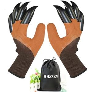 Pack of 3 HHSZZY Gardening Gloves with Claws, Waterproof, Breathable, for Digging Planting, Puncture Resistant, Best Gifts for Women.