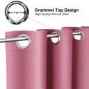 ChrisDowa Grommet Room Darkening Curtains for Bedroom and Living Room - 2 Panels Set Thermal Insulated Blackout Curtains (Pink, 42W x 63L)