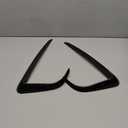 for Tesla Model Y Front Fog Light Trim Cover Fog Lamp Frame Blade Trim Eyebrow Spoiler for Tesla Model Y 2019 2020 2021 2022 2023 2024 (Black)