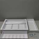 Expandable Under Sink Organizer with 3 Ball-Bearing Slide Rails, 2-Tier Pull-Out Under Cabinet Storage Shelf for Kitchen & Bathroom, Height-Adjustable Slide-Out Cabinet Drawer White, 1-Pack