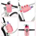 Bike Cup Holder, Water Bottle Holder Handlebar for Bike with Mesh Pockets, Universal Fabric Bicycle Water Bottle Drink Cup Cage for Cruiser Bikes, Scooter, Mountain MTB, Stroller, Wheelchair, Boat