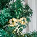 2025 Christmas Initial Ornaments,Bow Letter Ornaments for Xmas Tree,Hanging Christmas Ornament Gift for Mother Friends Sister Wife Grandma Women Men (-K)