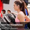 Open Ear Headphones with Ear Hook Design, Bluetooth 5.4 Wireless Earbuds, Up to 8 Hours Playtime, ENC Call Noise Reduction, Sweat Resistant, Secure Fit for Running & Workouts - Black