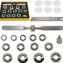 Watch Repair Tool,5537 Watch Case Opener,Watch Back Remover Tool with 13 Dies for Big & Small Full Sizes for Watch Making and Repair