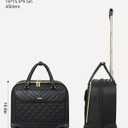 star cloud Rolling Laptop Bag for Women, 45L Rolling Briefcase with Wheels, 16x15.5x9.5 Wheeled Laptop Bag with USB Type-C Ports, Quiet Spinner Wheels, Luggage Strap, Black Gold