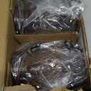 DECORKEY Set of 2 Battery Operated Lamp LED Table Lantern, Brown Metal Cage Cordless Lamps with LED Bulb Vintage Decorative Outdoor Lantern for Weddings, Parties, Patio, Events for Indoors Shelf Decor