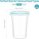 Vtopmart 6 Pack 32oz Freezer Storage Containers, Soup Container with Airtight Lids, Reusable Plastic Meal Prep Container, Deli Containers for Lunch, Salad, Leftover, Oats, Microwave/Dishwasher Safe