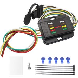 NEW SUN 3-Way to 2-Way Trailer Tail Light Converter - 100% Copper, 5-Wire to 4-Pin Flat Harness, Waterproof, Easy Install for Trucks, Towing Vehicles, Non-Powered Easy Installation