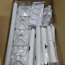 Room Divider Curtain Rod, No Drilling Room Separator for Space Partition Adjustable 4-10ft(H) 28-70inch(W) Heavy Duty Temporary Wall Divider Floor to Ceiling Tension Rod, White