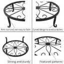 TYZ Metal Potted Plant Stand Set of 3 (Black)