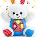 KiddoLab Easter Bunny Plush Toy - Musical Stuffed Animal with 3 Light-Up Buttons, 8 Fun Nursery Rhymes & Sound Effects - Soft Basket Stuffer for Infants, Babies, and Toddlers Aged 3 Months +