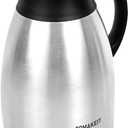 Thermal Coffee Carafe, 2L/68 Oz Stainless Steel Vacuum Insulated Thermoses, Double-Wall Design, 24-Hour Hot & Cold, Leak-Proof, Portable for Travel,Camping,Office (Silver)
