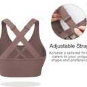 High Support Sports Bras for Women, Padded Criss Cross Seamless 3 Pack (XXL)