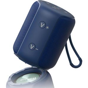 Bobtot Portable Speaker Bluetooth, IPX6 Shower Speaker Waterproof, 15H Playing Time, Loud and Stereo Sound with Bass, Dual Pairing for Party, Camping, Travel, Blue