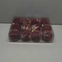 Liliful 12 Pcs 4 Inch Large Velvet Christmas Balls Ornaments Set Flocked Tree Balls Luxury Velvet Christmas Hanging Ornaments for Xmas Tree Party Wedding Home Decor(Red)