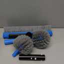 TidyMister 20'' 2 in 1 Pool Brush Head Cobweb Duster Heavy Duty Pool Cleaning Detachable Round Brush with EZ Clip & Wavy Nylon Bristles for Inground Pool & Above-Ground Pool (Without Pole)