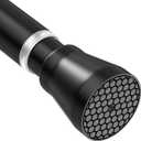 Black Tension Curtain Rod 30 to 64 Inch, Adjustable Curtain Rod, Shower Tension Curtain Rod No Drilling, 7/ 8" Spring Curtain Rods for Windows Closet Doorway Door