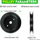 42" Deck Spindle Rebuild Kit for 130794 Spindle, for Craftsman LT1000 LT2000(Only 3 Bolts), 2 Spindles 532130794, 2 Blades 134149, 2 Pulleys 129861 ,1 Idlers 173437, 1 Idlers 173438,1 95 1/2" Belt