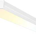 hykolity 4FT LED Wraparound Light with 3 Wattages/3 Lumens/3 CCT Selectable, 55W/65W/75W, 5500lm/6500lm/7500lm, 3000K/4000K/5000K 4 Foot LED Wrap Light Fixture, Flush Mount Office Ceiling Light, ETL