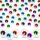 48 Pcs Halloween Eyeballs 1.6 in Plastic Scary Eye Balls Realistic Ping Pong Eyeballs Horror Props Fake Colorful Table Tennis Balls for Halloween Party Terror Props Decor