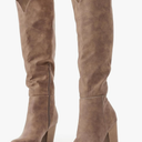 Putu Women's Knee High Boots High Heel Western Boots Pointed Toe Tall Boots Size 6