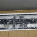 Rectangular Modern Luxury Black Gold Chandelier for Dining Room, LED Pendant Light Fixture for Kitchen Island Over Table 1.2 M (47In)