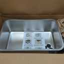 Stainless Steel Sifting Litter Box for Clumping Clay Litter, Extra Large Metal Sifting Litter Pan with Litter Storage Bag, Easy Cleaning-20 ''Lx 13.8''W x 6''H