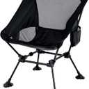 iClimb Ultralight Compact Camping Folding Beach Chair with Anti-Sinking Large Feet 