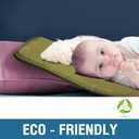 Flamingo P Memory Foam Bath Mat Non Slip Super Absorbent Shower Rug for Bathroom,24x17,Olive (Olive Wavy Line)