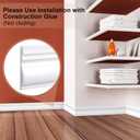 Briwooody 10 Pcs Wall Baseboard Molding Trim 39.4in x 3.11in Wainscoting Panels Wall Base Accent Cove Base Easy DIY Installation for Room Office, Installed with Glue Not Include