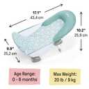 Ingenuity Foldaway 2-Position Bather, 2-Position Bath Support for Sink or Bathtub, for Ages 0-6 Months, Up to 20 Pounds, Green