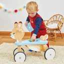 Le Toy Van - Petilou Wooden Ride On Deer Push Along Toy for Toddlers | Suitable for Boy Or Girl 1 Year Old +, Small, Large