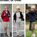 PATPAT Boys Zip Up Black Hoodie Jacket, Size 6-12, Lightweight Fall Winter Jacket Sweatshirts, School Uniform For Boys (6-7 Years, Red)