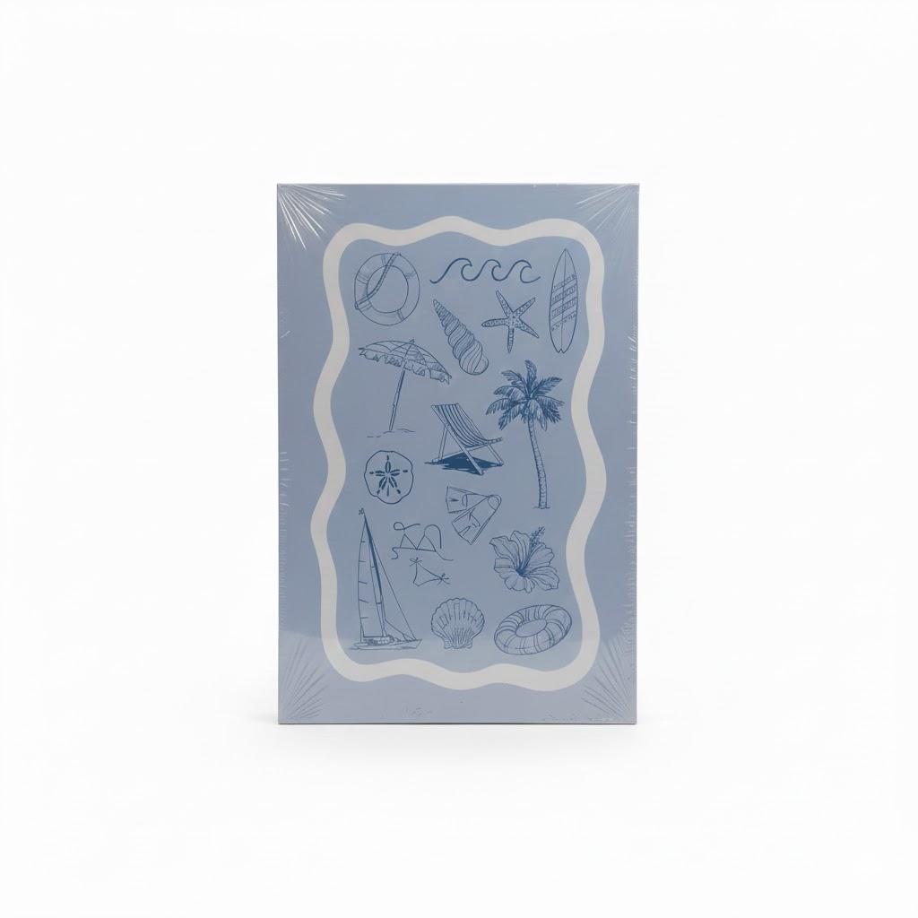 3pcs Blue Trendy Coastal Beach Canvas Wall Art Bikini Seashell MEET ME AT THE BEACH Wall Decor Pictures Coastal Granddaughter Preppy Aesthetic Poster Print for Bedroom Dorm Apartment Home Decoration