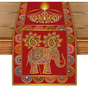 Happy Diwali Decorations for Home Diwali Table Runner Indian Peacock Deepawali Decor Indian Wedding Decorations for Home