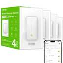 GHome Smart Dimmer Switch - 2.4GHz Wi-Fi Smart Switch Compatible with Alexa and Google Home, White 4 Pack