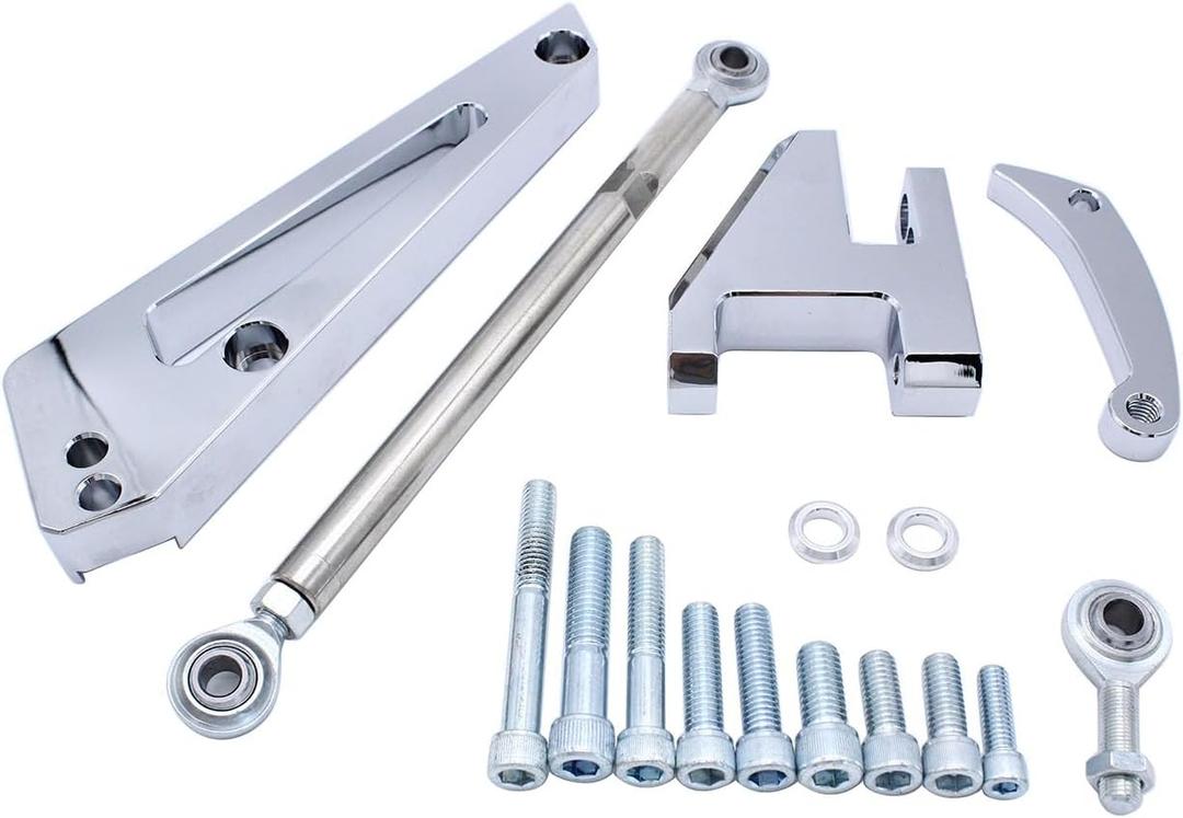 1 Set SHLPDFM Chrome Aluminum BBC SWP Alternator Bracket Compatible with Big Block Chevy 396 427 454 Short Water Pump