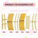 7.2ft Double Round Gold Metal Balloon Arch Stand for Party Background, Dia 2.2M