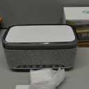 Bluetooth Speaker Alarm Clock with 10w Fast Wireless Charger for iPhone Samsung, 10W Stereo Bluetooth Speaker, 12-Color Night Light, White Noise Machine Digital Clock with FM Radio for Bedroom