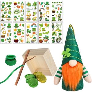 39 Pcs DIY Leprechaun Trap Kit St. Patrick's Day Decorations How to Catch a Leprechaun Trap Craft Kits Set for Classroom Home Irish Shamrock Party Supplies