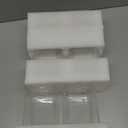 37oz Airtight Glass Square Storage Canister with Bamboo Lid Set of 4 (1100ml) Container Stackable Jar, Kitchen Canister for Pantry Noodles, Flour and Coffee beans (with Black Label)