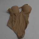 SHAPERIN Women's Backless Body Shaper Bra Faja U Plunge Low Back Thong Shapewear Tummy Control Deep V Bodysuit M