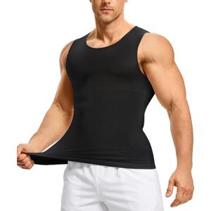 Nebility Compression Shirts for Men Slimming Undershirt - Mens Shapewear Compression Tank Top Under Shirts Body Shaper Black (M)