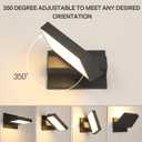 Outdoor Wall Light 350 Rotate Modern Wall Sconce Minimalist Style Wall Mount Light Aluminum Outside Light Fixture No Glare high Brightness 3000K LED Warm Lights for Porch/Front Door