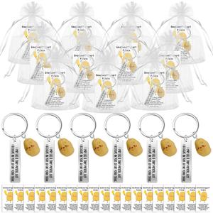 20 Sets Potato Keychains Bulk Emotional Appreciation Positive Support Gift Back First Day Gifts for Employee Coworker Teacher Volunteer Team