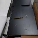 Garvee 70" Black TV Stand for Living Room  Modern Wooden TV Console Table with Storage Cabinet, Fits TVs up to 75", Compatible with 36" Electric Fireplace (Fireplace Not Included)