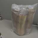 Hioasis 200Pcs 9OZ Clear Cups  Plastic Disposable Cups with Gold Trim, Heavy Duty & BPAfree for Party, Wedding, Reception