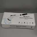 Electric Spin Scrubber, Dreazu IPX7 Shower Scrubber with 7 Replaceable Brush Heads & Retractable Handle, 2-Speed Adjustable Shower Cleaner for Bathroom, Bathtub, Kitchen, Tile Floors (White&black)