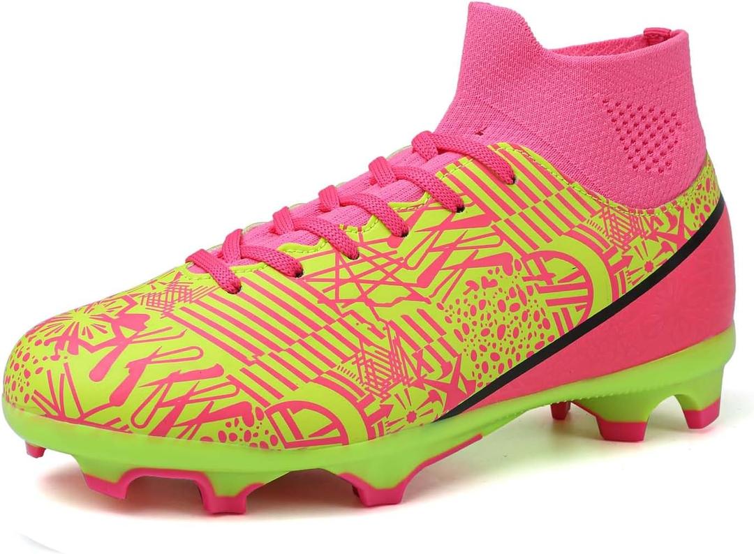 Kids Soccer Cleats Boys Girls Football Cleats Turf Soccer Shoes AG/FG (1.5 Little Kid)